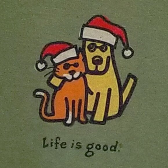 Ladies' Life is Good Christmas Tee, Size S, EUC - Picture 3 of 12